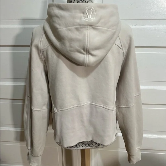 SOLD Lululemon Scuba Oversized Full Zip Size M/L White Opal Bone $138 - Picture 4 of 6